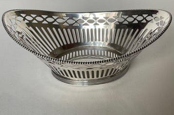 Bonbon mand - .833 zilver - Schuitvormig