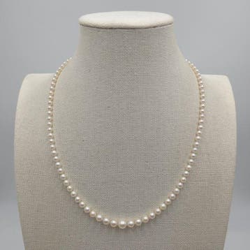 Zonder minimumprijs - Halsketting Zilver, parel - Mikimoto, Nieuw