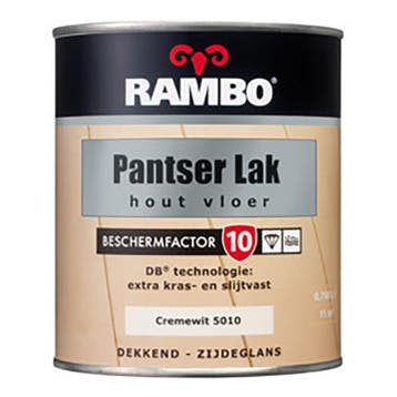 Rambo Pantser Lak Hout Vloer Dekkend Zijdeglans - Zuiverw..., Wit, Nieuw, Ophalen of Verzenden, Lak