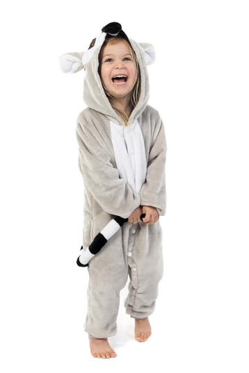 KIMU® Onesie Lemur Ringstaartmaki Pak 128-134 Ringstaartmaki, Ophalen of Verzenden, Nieuw, 134 t/m 140
