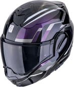 Scorpion EXO-Tech Evo Furio Zwart Paars Zilver Systeemhelm, Motoren, Kleding | Motorhelmen, Systeemhelm, XXL, Nieuw met kaartje