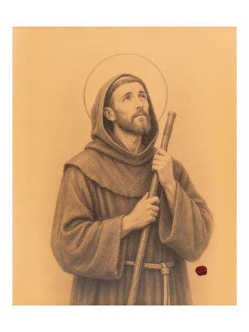 San Francesco in Cammino – Druk op Leer 84,50 x 68,00 cm -