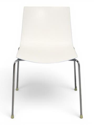 Arper Catifa 46 vergaderstoel, wit/blauw, Ophalen of Verzenden, Gebruikt, Wit