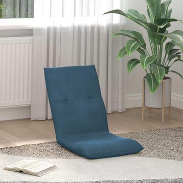 vidaXL Verstelbare vlo stoelen Blauw Fluweel, Verzenden, Nieuw, Blauw