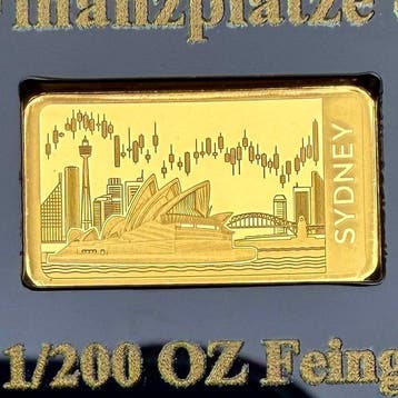 Australië. Gold bar Sydney , oro 1/200 Oz (.999) Proof