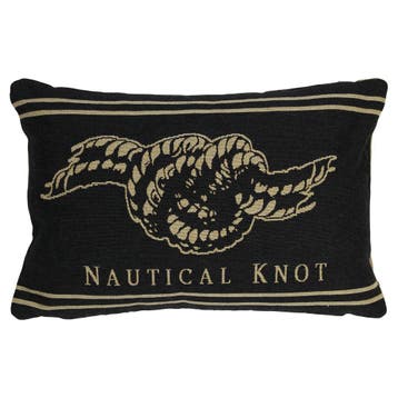 gobelin kussen antraciet nautical knot 30x45cm*, Verzenden, Nieuw