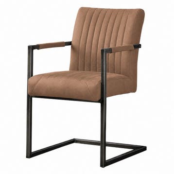 Eetkamerstoel Franeker met Armleuning - eetkamerstoelen -..., Nieuw, Bruin, Overige materialen