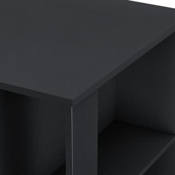 Bartafel Danderyd met 3 planken 120x60x105,5 cm zwart [en.ca, Huis en Inrichting, Tafels | Statafels, Verzenden, Nieuw