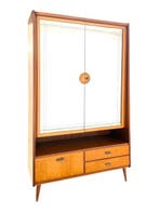 Kast - Hout, Glas - Vitrinekast-hoogmeubel –