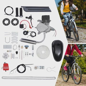100CC 2-Takt Fietsmotor Kit - Benzine Motor voor Fietsen - L, Verzenden, Nieuw