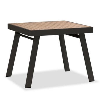 York dining tuintafel 90x90xH75 cm aluminium antraciet teak, Tuin en Terras, Ophalen of Verzenden, Nieuw, Aluminium