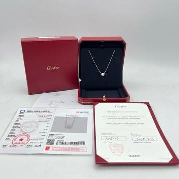 Cartier - Ketting met hanger - 18 karaat Witgoud Diamant, Sieraden, Tassen en Uiterlijk, Antieke sieraden