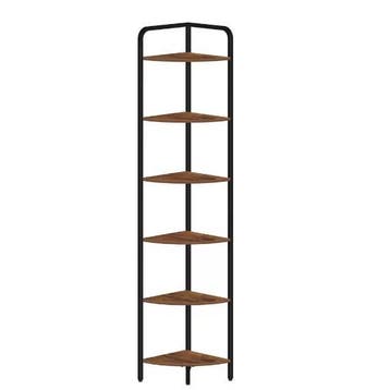 Hoekboekenkast met 6 Planken en Metalen Frame, Verzenden, Nieuw