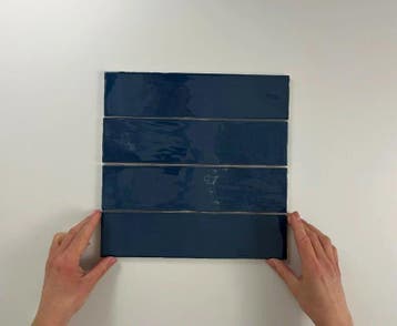Wandtegel Equipe Cerámica Colonial Blauw Glans 7,5x30, Nieuw, 20 tot 40 cm, 10 m² of meer, Wandtegels