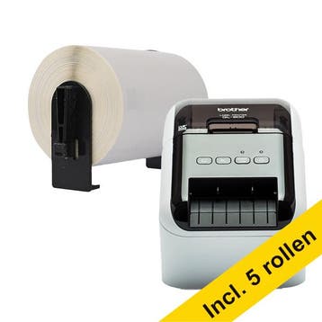 Brother QL-800 labelprinter + 5 adreslabel rollen, Verzenden, Nieuw, Etiket, Brother