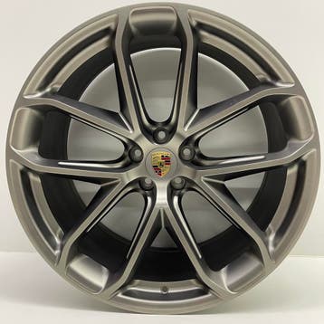 Porsche Macan II ORIGINELE 21 GT-Design Platinium met banden, Auto-onderdelen, Banden en Velgen, Gebruikt, 295 mm, Banden en Velgen