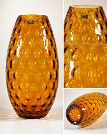 Egermann - Vaas - Kristal - Amber Kristall Vase