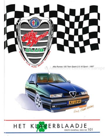 2003 ALFA ROMEO CLUB HET KLAVERBLAADJE 101 NEDERLANDS, Nieuw, Alfa Romeo, Author