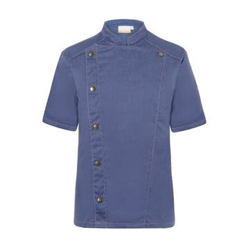 GGM Gastro | KARLOWSKY | Koksjas Met Korte Mouwen Jeans |, Verzenden, Nieuw, Blauw, Overige typen