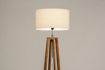 Rietveld Vloerlampen - Bruin, Beige, Zand - Stof, Hout, Verzenden, Nieuw