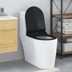 vidaXL Toiletzitting Verstelbaar Zwart 50 x 36,5 x 5 cm, Doe-het-zelf en Verbouw, Verzenden, Nieuw