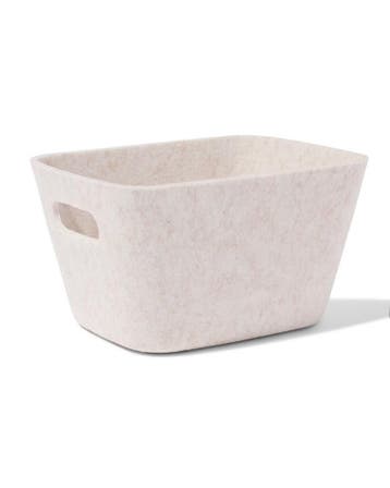 HEMA Mand 20x12cm vilt beige, Huis en Inrichting, Kasten | Overige, Verzenden, Nieuw