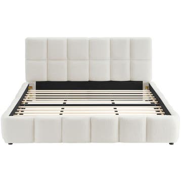 Stoffen bed Shirley met lattenbodem, draagkracht 250 kg, Verzenden, Nieuw