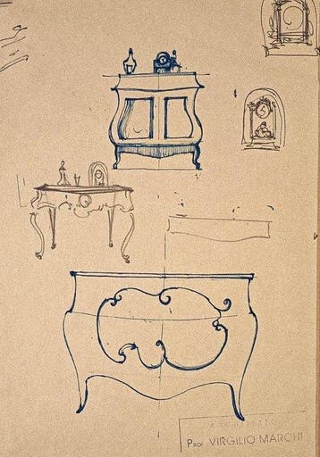 Virgilio Marchi (1895–1960) - Furniture Design Studies –