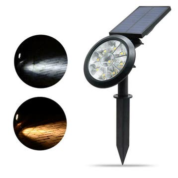 Solar spot Sunny Dual White tuinspot met grondspies, Kunststof, Verzenden, Minder dan 50 watt, Staande lamp
