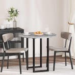 vidaXL Tafelblad Grijs sonoma Ø 80 x 1,5 cm Bewerkt hout, Huis en Inrichting, Tafels | Eettafels, Verzenden, Nieuw