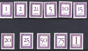 Suriname 1950 - Strafportzegels- Gratis verzending, Gestempeld