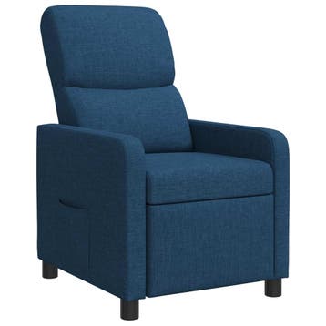 vidaXL Relaxfauteuil Blauw Stof, Huis en Inrichting, Fauteuils, Verzenden, Nieuw