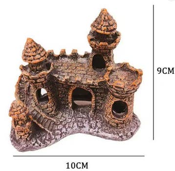 Aquarium Kasteel Decoratie Hars Ornament met Grotten, Verzenden, Nieuw