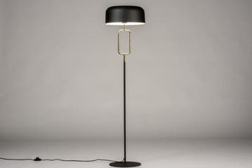 Rietveld Vloerlampen - Zwart, Goud - Metaal, Verzenden, Nieuw