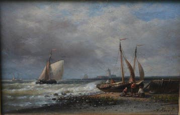 Abraham Hulk Sr. (1813-1897) - Boten aan de kust