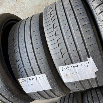2 x Continental EcoContact 6 215-40-17 Zomerbanden 4,5mm, 17 inch, Ophalen of Verzenden, Band(en), Personenwagen