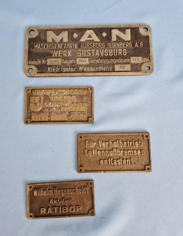 Machineplaten / werfplaat (4) - Diverse Duitse bedrijven -