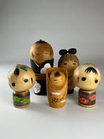 Beeldje - One-of-a-Kind Kokeshi Doll (5) - Hout