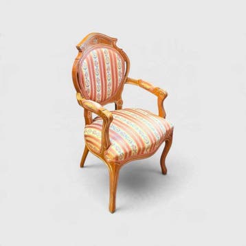 Fauteuil - Lodewijk XVI - Hout, Textiel