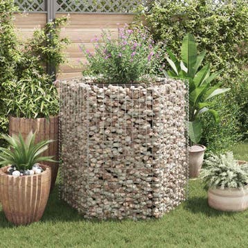 vidaXL Gabion plantenbak verhoogd zeshoekig 100x90x100 cm, 100 cm of meer, Verzenden, Nieuw, Metaal