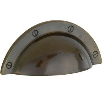 Schelpgreep Shell messing brons geschuurd, Verzenden, Nieuw