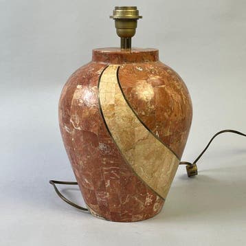 Lamp - Postmoderne Lamp van Getesselleerd Marmer & Travertin