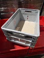 Klapkrat, 600x400x285 mm, euronorm, grijs kunststof,, Gebruikt, 40 tot 60 cm, 50 tot 75 cm, Minder dan 35 cm