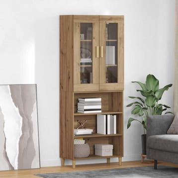 vidaXL buffetkast Artisan Eiken 69,5 x 34 x 180 cm, Minder dan 50 cm, Verzenden, Nieuw, Minder dan 100 cm