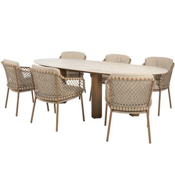 Estate Martinique dining tuinset 240x105xH75 cm 7 delig, Ophalen of Verzenden, Nieuw