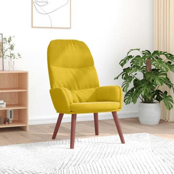 vidaXL Relaxstoel fluweel geel, Verzenden, Nieuw