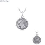 Zilveren Franse munt kettinghanger, Verzenden, Nieuw, Zilver