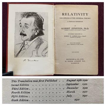 Albert Einstein - The Theory of Relativity. - 1921