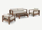 Stoel-Bank Loungeset - Zambra - Acacia - Wit - The Outsider, Verzenden, Nieuw