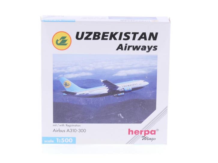 Schaal 1:500 Herpa 512527 Uzbekistan Airways Airbus A310-..., Hobby en Vrije tijd, Modelbouw | Vliegtuigen en Helikopters, Gebruikt
